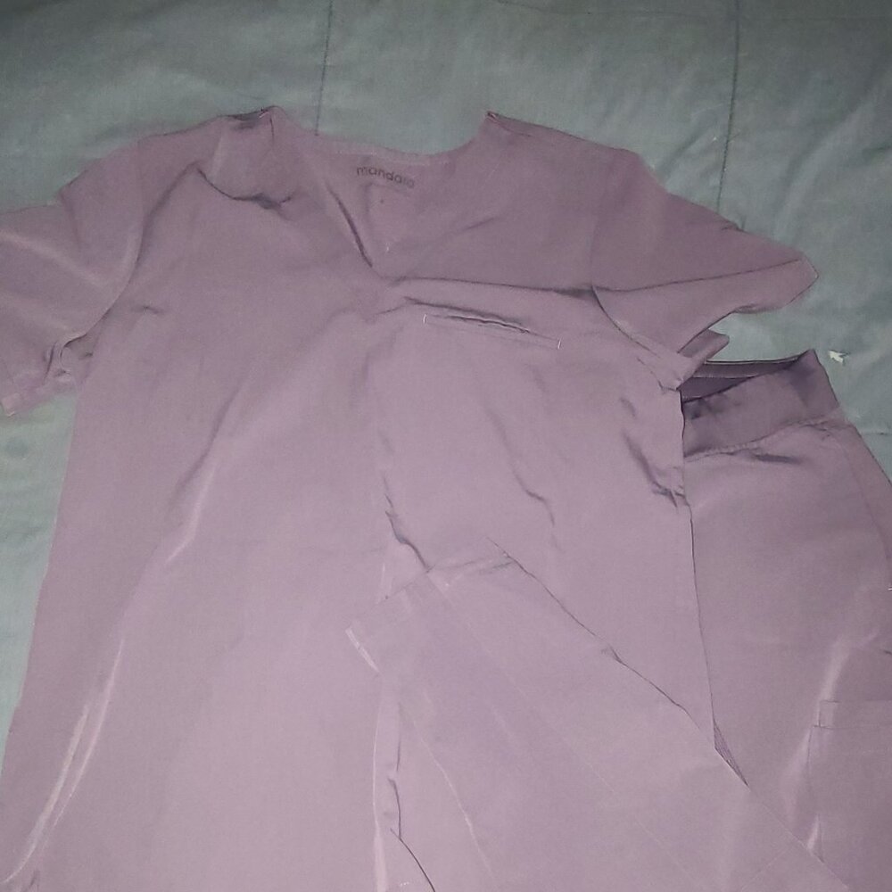 Purple scrubs